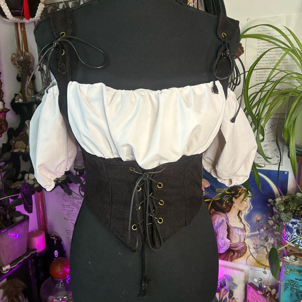 Black & White Corset Top